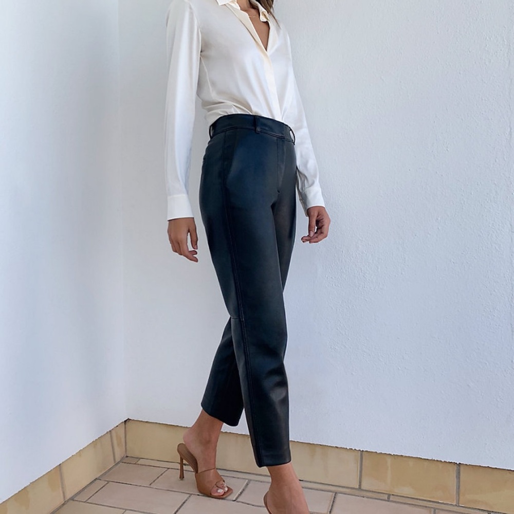 Aritzia “Command” Straight Leg Vegan leather Pant